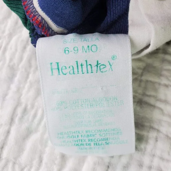 Vintage 70s 80s Baby Boy Lot Set of 5 TShirt Overalls Jumpsuit Blue 6/9 Months - Picture 12 of 16